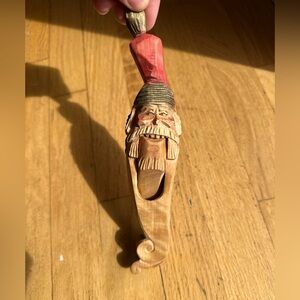 Vintage Hand Carved Norwegian Santa Nutcracker by Geir Nymark